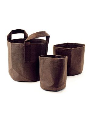 Root Pouch Boxer Brown 8 ltr  Ø 21 x 21 (met handvat)